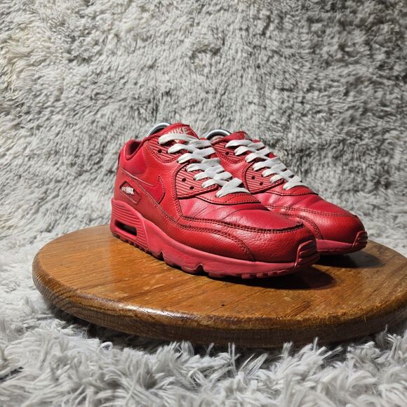 Air Max 90 Triple Red Youth Size 6.5Y Retro Womens Size 8 Sneakers 833412-606 - Picture 12 of 13